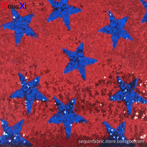 Brand New Gold Double color Star Sequin Fabric